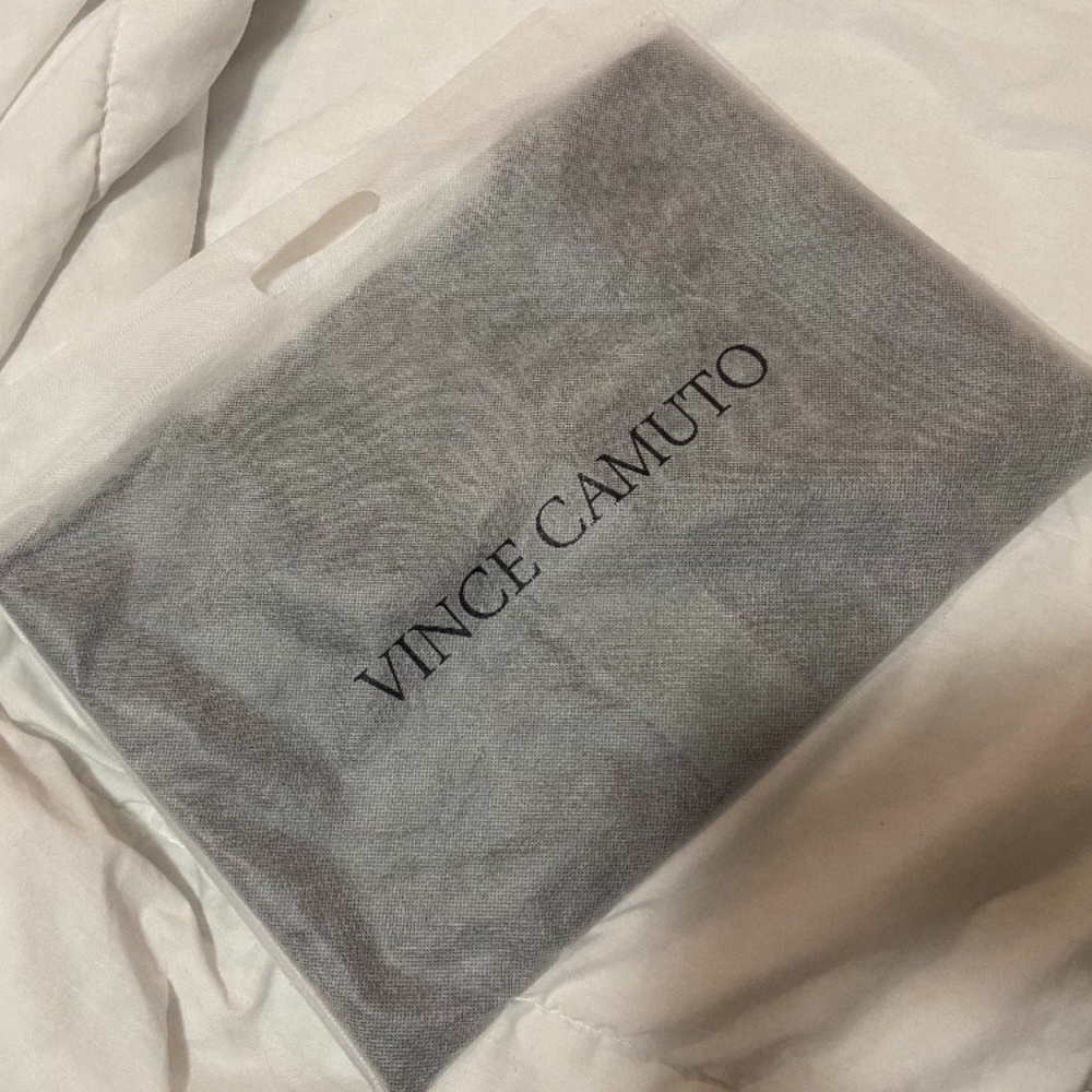 Black/Gray Vegan Leather Vince Camuto "Luck Tote"